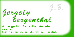 gergely bergenthal business card